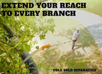 Pruning Manual Hand Saw // Hand Held or with Extension Manual Pole Saw for Tree Trimming // Fits All Extension Poles with Standard US Acme Thread // Tree Limb Hand Saw (Pole Sold Separately)