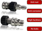 Pressure Washer Quick Connect Kit, Stainless Steel Quick Disconnect Kit, M22 Metric Male Thread Quick Connector, M22 Swivel to 3/8" Quick Connect (4 Pack)