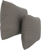 Covers & All Sunbrellla Outdoor Pillows for Patio Furniture, UV Fade Resistant & Waterproof Outdoor Sunbrella Lumbar Pillows, Set of 2 Inserts & Covers for Patios, Decks and Porches, Spectrum Graphite