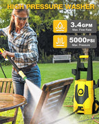 AgiiMan Pressure Washer, Power Washer with 35FT Power Cord, 20FT Hose, High Pressure Washer Cleaning for Cars, Patios, Driveways, Fences