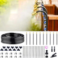 360° Adjustable Drip Irrigation System - 30FT Garden Watering System with 10 Nozzles, Garden Irrigation System, Greenhouse Accessories, Atomizing System for Yard, Lawn, Plants, 5/16 inch Hose