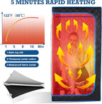Smartmak Portable Steam Sauna, Full Body Sauna Tent for Home, 1 Person Steam Sauna Box with 660nm Red Light Therapy, 3L&1100W Sauna Steamer, Folding Chair