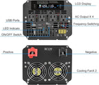 LVYUAN 5000 Watt Power Inverter 12V to 110V 120V for Vehicle, Solar Inverter System, Heavy Duty, RV, Truck, Off Grid,Camping with 4 AC Outlets, LCD Display, Wireless Remote Control, Car Power Inverter