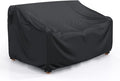 Patio Sofa Cover Waterproof - Heavy Duty 3-Seater Outdoor Couch Cover Patio Furniture Covers with Air Vent and Handles, 85" L×35" D×35" H, Black