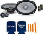 Alpine 6.5" & 6x9 R2 High-Resolution Speaker Bundle - A Pair of Pro-Series R2-S652 2-Way Component Speakers & a Pair of R2-S69C 6x9 Component Speakers
