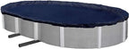 Aboveground Pool Winter Cover, Fits 15’ x 24’ Oval, Solid Blue – Includes Winch and Cable for Easy Installation, Superior Strength & Durability, Treated for UV Protection, WC1524OV