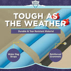 Buffalo Blizzard Supreme Plus 18 ft x 40 ft Rectangular Winter Pool Cover | Tan/Silver | Heavy Duty for Above Ground Swimming Pools | Easy Install | Cold & UV Resistant | Seasonal Debris Protection