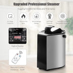 COSTWAY Portable Steam Sauna, 3L Foldable Sauna Spa with Remote Control, 9-Gear Temperature and Timer, Atomization Function, Personal Sauna Tent for Weight Loss, Detox Relaxation at Home (Grey)
