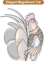 Rooster Garden Statues,Vintage Chicken Statue for Outdoor Decor, Regal Mighty Metal Rooster,Perfect Handmade Gift for Housewarming, Frinds, Garden Lover