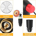 Golf Cart Heater,9,200BTU Portable Propane Heater with Self Ignition,with Golf Cart Cup Holder for EZGO Yamaha Club Car,Most Golf Cart(Fuel Cylinder not included)