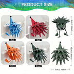 Cute Metal Hedgehog Statues (4PCS) Garden Figurines Outdoor Yard Ornaments for Patio Lawn Flower Beds Farmhouse Home Decor