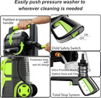 2025Upgraded Pressure Washer 5000PSI with Adj-8-Level Touch Screen, 34" Tall Power Washer, 4 Quick Connect Nozzles, Inlet Hose&Filter&500mlFoam Cannon for Cars/Fences/Driveways/Home Cleaning, Green
