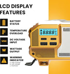 Krieger 1100 Watt 12V Power Inverter Dual 110V AC Outlets, Installation Kit Included, Automotive Back Up Power Supply For Blenders, Vacuums, Power Tools - ETL Approved Under UL STD 458