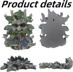 Whimsical Tree Face Garden Decoration ，Tree Faces Decor Outdoor Wallmounted Statue Art with Leaf Features, Outdoor Decor Garden Accessory (Home Decor)
