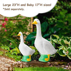 Fox Valley Traders Gaggleville Porch Goose Baby Statue – Charming 17" Outdoor Decorative Figurine for Garden, Patio, or Entryway Accent