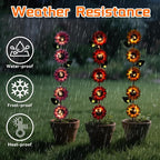 Solar Garden Stakes Lights,3 Pack Metal Sunflowers for Outside,Waterproof Solar Decorative Garden Stakes,Metal Spring Yard Art Decor Lights for Patio Pathway Backyard Porch Lawn(22.6 * 4.7IN)
