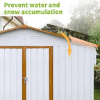 12x10FT Heavy-Duty Metal Storage Shed Heavy-Duty Steel Garden Shed, Secure Hinged Door, Weatherproof for Tools, Bikes & Lawn Equipment