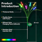 Solar Garden Lights 4 Pack, 24LED Swaying Solar Lights for Mother's Day, 30 Inches Waterproof Garden Lights for Pathway Yard Outdoor Garden Decor, Gardening Gifts, Mulitiple Colors Change