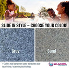 Global Pool Products Splash Inground Swimming Pool Water Slide Deck Mounted Right Curve Turn Sand GPPSSP-Sand-R