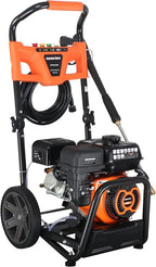 GPW3200 Gas Powered Foldable Pressure Washer 3200 PSI and 2.5 GPM, Soap Tank and Five Nozzle Set | Compact & Foldable