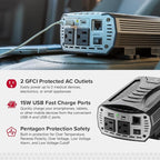 Cobra PURE SINE 400W Power Inverter and PRO 2500W Professional Grade Power Inverter Bundle