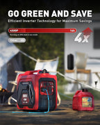 ERAYAK 4500W Portable Inverter Generator for Home Use, Super Quiet Small Generator for Camping Outdoor Emergency Power Backup, Gas Powered Engine, ECO Mode, EPA Compliant
