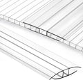Polycarbonate Greenhouse Panel Connectors – 20 Packs, 4FT H Connectors Fits 4 or 6 MM Panels, UV-Resistant Greenhouse Joining Strips for DIY Garden Greenhouses and Cold Frames