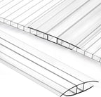 Polycarbonate Greenhouse Panel Connectors – 20 Packs, 4FT H Connectors Fits 4 or 6 MM Panels, UV-Resistant Greenhouse Joining Strips for DIY Garden Greenhouses and Cold Frames