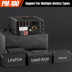PM4 100 Amp RV Power Converter - Power Converter with Built-in 4 Stage Smart Battery Charger - Multiple Capacities 100A 110V AC to 12V DC 100 Amp Battery Charger RV Power Converter Replacement