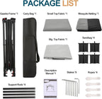 COBIZI 10x10 Pop Up Gazebos on Clearance 11x11 Canopy Tent Easy Up Outdoor Gazebo Waterproof Portable Gazebo with Mosquito Nettings, Double Vented Roof and Carry Bag for Patio Garden Lawn(Gray)