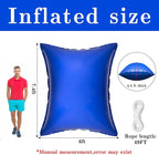 Sfcddtlg 7.8 x 6.3 Ft Large Pool Pillows for Above Ground Pools- Rectangle Winter Pool Cover Air Pillow- Inflatable Swimming Pool Closing Winter Pillow with Ropes for Support Pool Covers