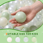 TRENDPLAY Plastic Balls for Ball Pits 2.2 Inch, Pack of 50 100 200 500 Hollow Balls, Perfect for Toddler Baby Pools,Party,Festival Decoration