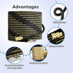 Pressure Washer Hose 50FT with 3/8 Inch Quick Connect, Kink Resistant High Tensile Wire Power Washer Hose, Industry Grade for Power Washer Hose with 2 pcs M22 14mm Adapter Set,4200 PSI