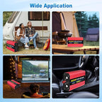 SUNWHEEL 1500W Pure Sine Wave Inverter, 12V DC to 110V/120V AC Power Inverter for RV、Microwave、Off Grid、Truck、Refrigerator with 2 AC outlets and LCD Display