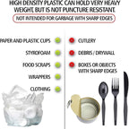 Aluf Plastics High Density Trash Bags, 26 Gallon, 250 Count, 16 Micron (eq), 29" x 44", Clear, for Bathroom, Office, Industrial, Commercial, Janitorial, Municipal, Recycling