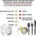 Aluf Plastics High Density Trash Bags, 12 Gallon, 4000 Count, 8 Micron (eq), 24" x 27", Clear, for Bathroom, Office, Industrial, Commercial, Janitorial, Municipal, Recycling
