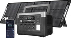OUKITEL P1000 PLUS 1800W Power Station with 200W Solar Panel（Peak 3600W）, 1024Wh Solar Generator 1200W Fast Charging APP Control Emergency LiFePO4 Battery for Home Backup Camping RVs