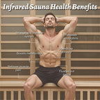 Infrared Home Sauna Room for 2-3 Person, Bluetooth Speaker, Qualified Wood Sauna, Mood Lights, Perfect for Home SPA, Easy Assembly