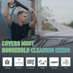 Pressure Washe Power Washer with Touch Screen 5000PSIIMAX Pressure Adjustable Cleaning Machine with Foam Cannon, 4 Quick Connect Nozzles, Inlet Hose & Filter for Cars/Fences/Driveways Cleaning