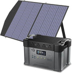 ALLPOWERS S2000 Pro Solar Generator with SP027 Panel Included 2400W MPPT Portable Power Station with Foldable Solar Panel 100W, Solar Backup Power for Van House Outdoor Camping