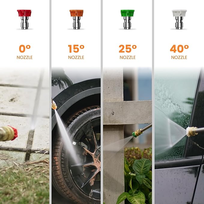 Giraffe Tools Grandfalls Retractable Pressure Washer G20, 2500 PSI 2.2 GPM, 180° Wall Mounted Power Washer, Auto-Retract with 65FT Hose Reel, 5 Nozzles for Floor/Cars/Fences/Patios, Dark Silver
