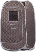 Portable Sauna Tent, Foldable One Person Full Body Spa for Detox Therapy Without Steamer - Dark Grey