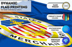 AGAS Large United States Merchant Marines Flag 4x6 Ft - Printed 200D Nylon Canvas Header Two Brass Grommets Big USA Merchant Marines Flag