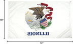 FlagSource Illinois Nylon State Flag, Made in the USA, 4x6'