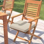 Magpie Fabrics Indoor Outdoor Waterproof Square Chair Cushion, 18" x 18" x 2.5", 2 Pack, Water Resistant Seat Cushions, for Patio Garden Office, Olefin Beige