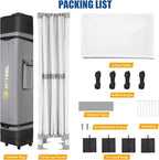 HOTEEL 10x15 Pop up Canopy Tent for Parties, Heavy Duty Easy Setup Tent Without Sidewalls, Outdoor Commercial Instant Gazebo for Wedding Event, with Roller Bag & Sand Bags, White(Hexagonal Frame)