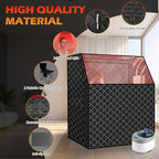 Smartmak 2 Person Portable Steam Infrared Sauna Box with 660nm Red Light Therapy Lamp for Home Relaxation, 4 L 1500W Steamer Extra Large Full Body Saunas Spa Tent, Remote Control, 2 Folding Chairs
