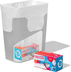 Trash Bags - Small Garbage Bags, Clear Trash Can Liners for Bathroom Bins, Bedroom, Office & Kitchen Waste, Multi-Purpose Household Wastebasket Cleaning Supplies - 4 Gallon, Pack of 1