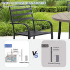 Outdoor Dining Chairs Set of 4, Aluminum Frame Stackable Patio Dining Chairs with Armrest, Wrought Iron Patio Bistro Chairs for Lawn, Backyard, Garden, Porch