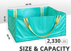 TidyFriend Dumpster Bag, Reusable Yard Waste Bags, Foldable Yard Waste Container, Trash Bag for Trash Management, Multiple Times Use During Renovations, Can Hold Up to 2,500 lbs